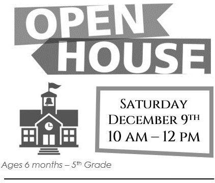 Open House is Dec. 9th!