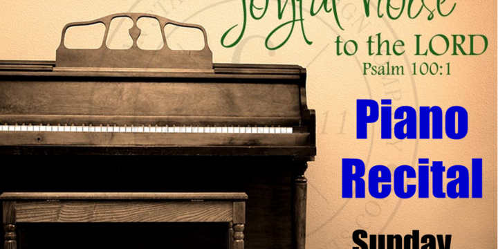 Piano Recital, Sunday March 11th